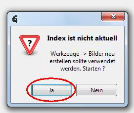 Index ist nicht aktuell